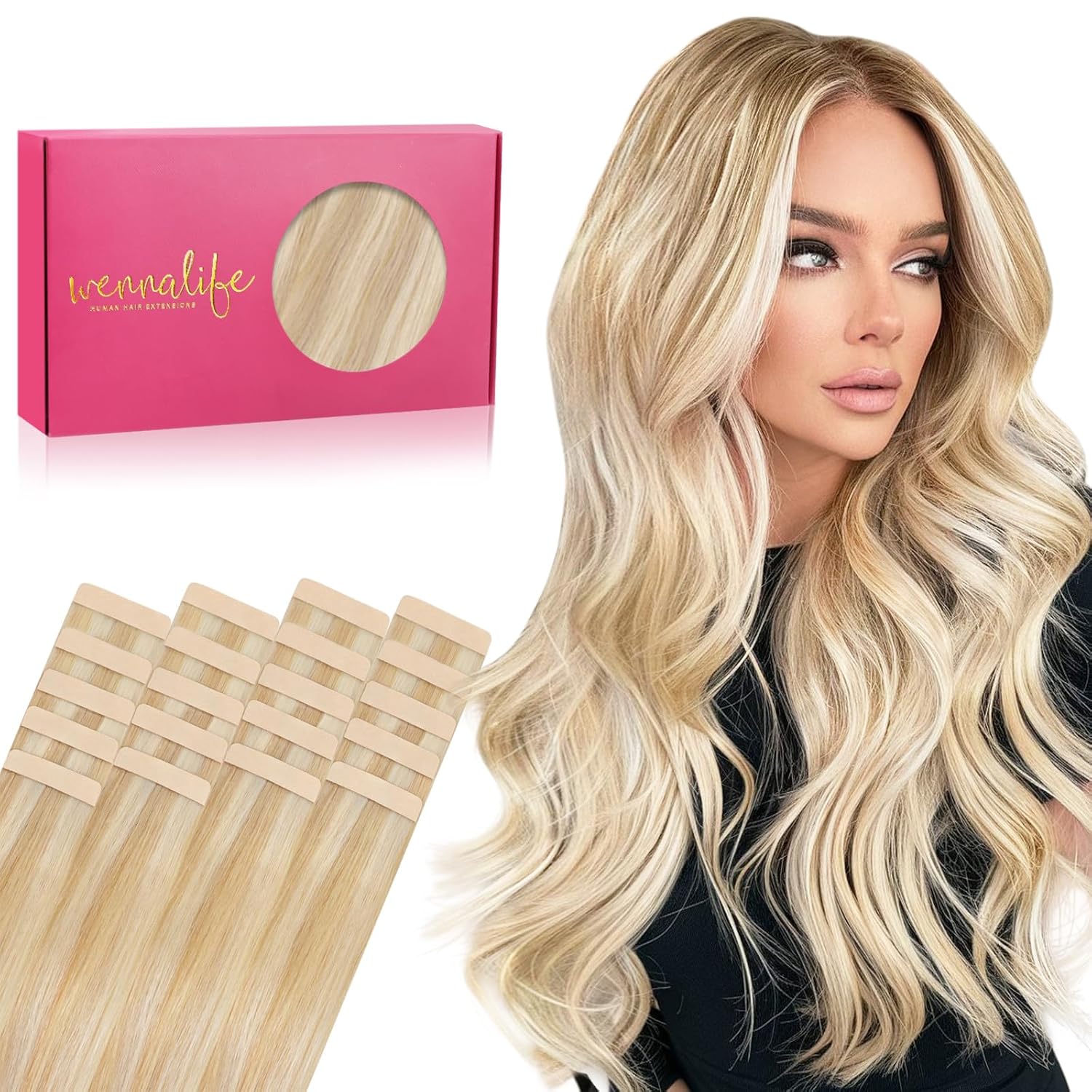 Detalle de WENNALIFE Tape Extensions Echthaar 35 cm