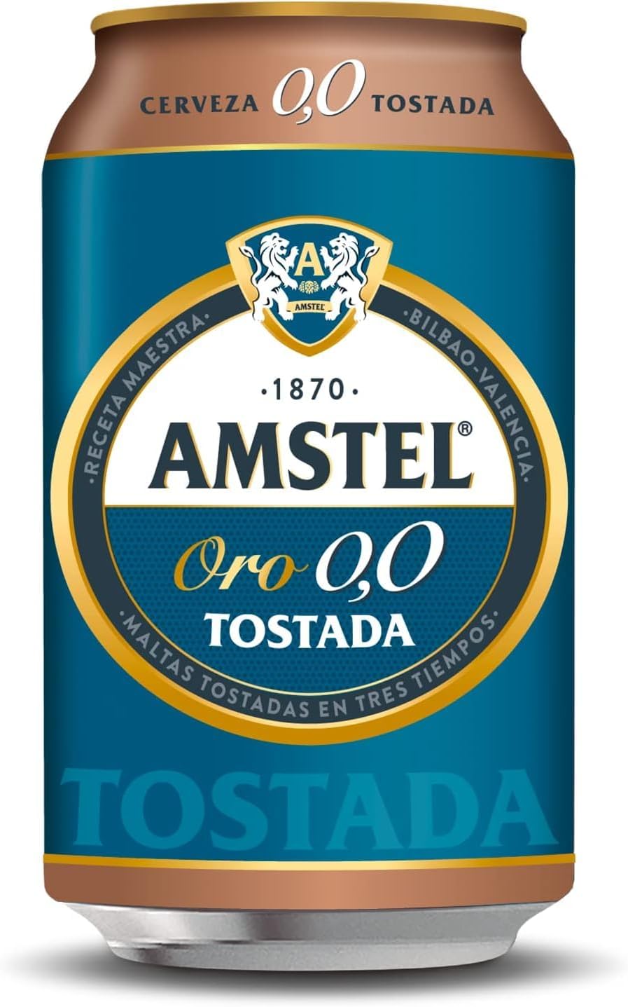 Detalle de Amstel Oro 0,0 Cerveza Tostada Sin Alcohol - 24 Latas 🍺