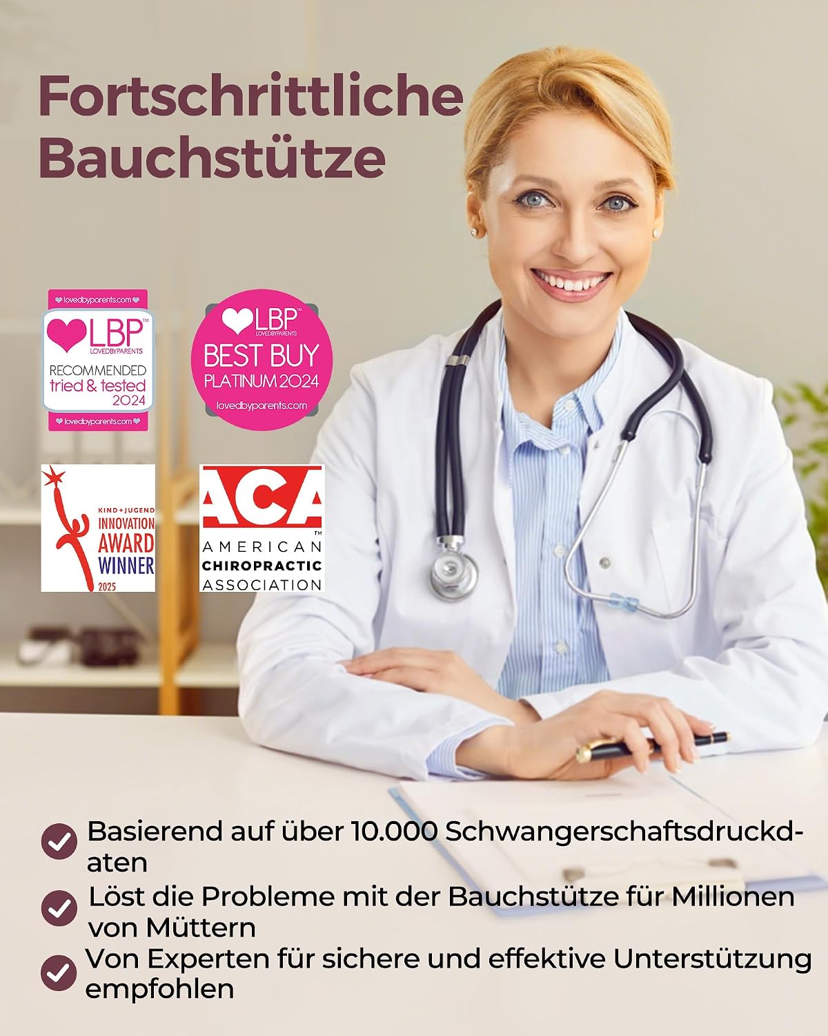 Detalle de Momcozy CozySupport Umstands-Bauchband für Schwangerschaft – unsichtbar, atmungsaktiv & mit Rückenstütze