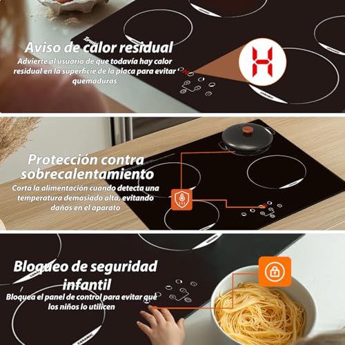 Detalle de TOPWISH placa vitrocerámica 4 fuegos de 60 cm: análisis práctico para decidir