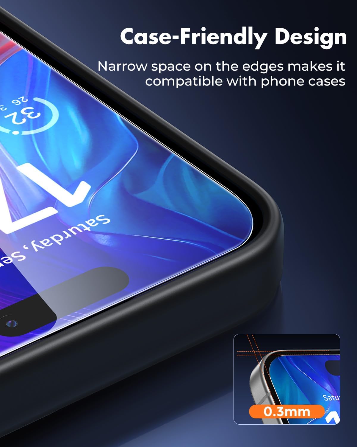 Thumbnail 2 de UNBREAKcable 2-Pack Screen Protector for iPhone 16 Pro – Double Shatterproof Tempered Glass with Easy Installation Frame