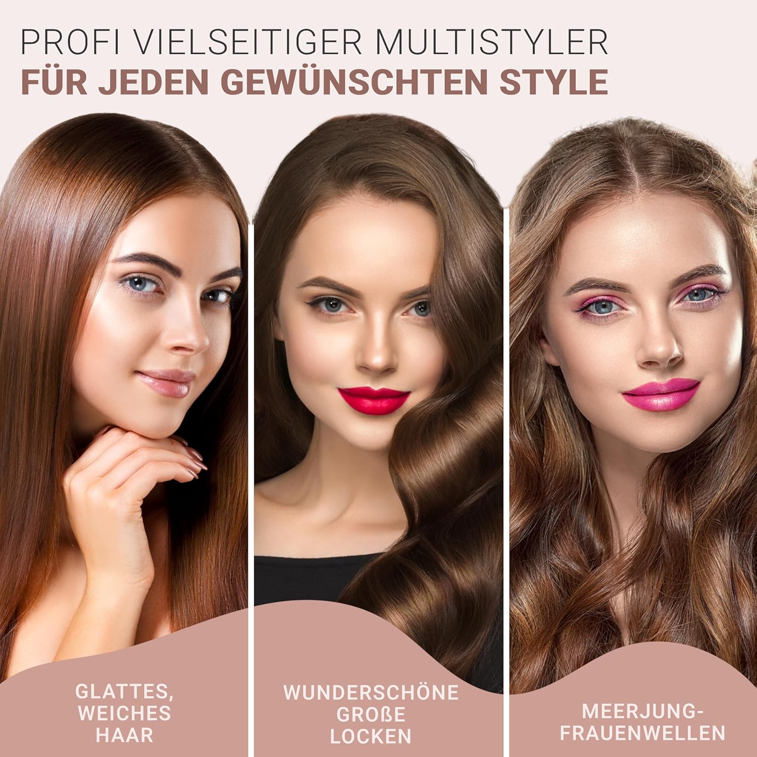 Thumbnail 5 de Glätteisen Locken und Glätten Haarglätter – 2-in-1 Rose Gold, 5 Jahre Sorgenfreiheit