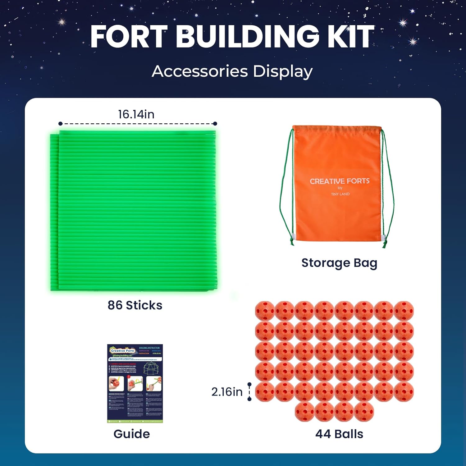 Detalle 2 de Tiny Land Fort Building Kit 130 pcs Glow