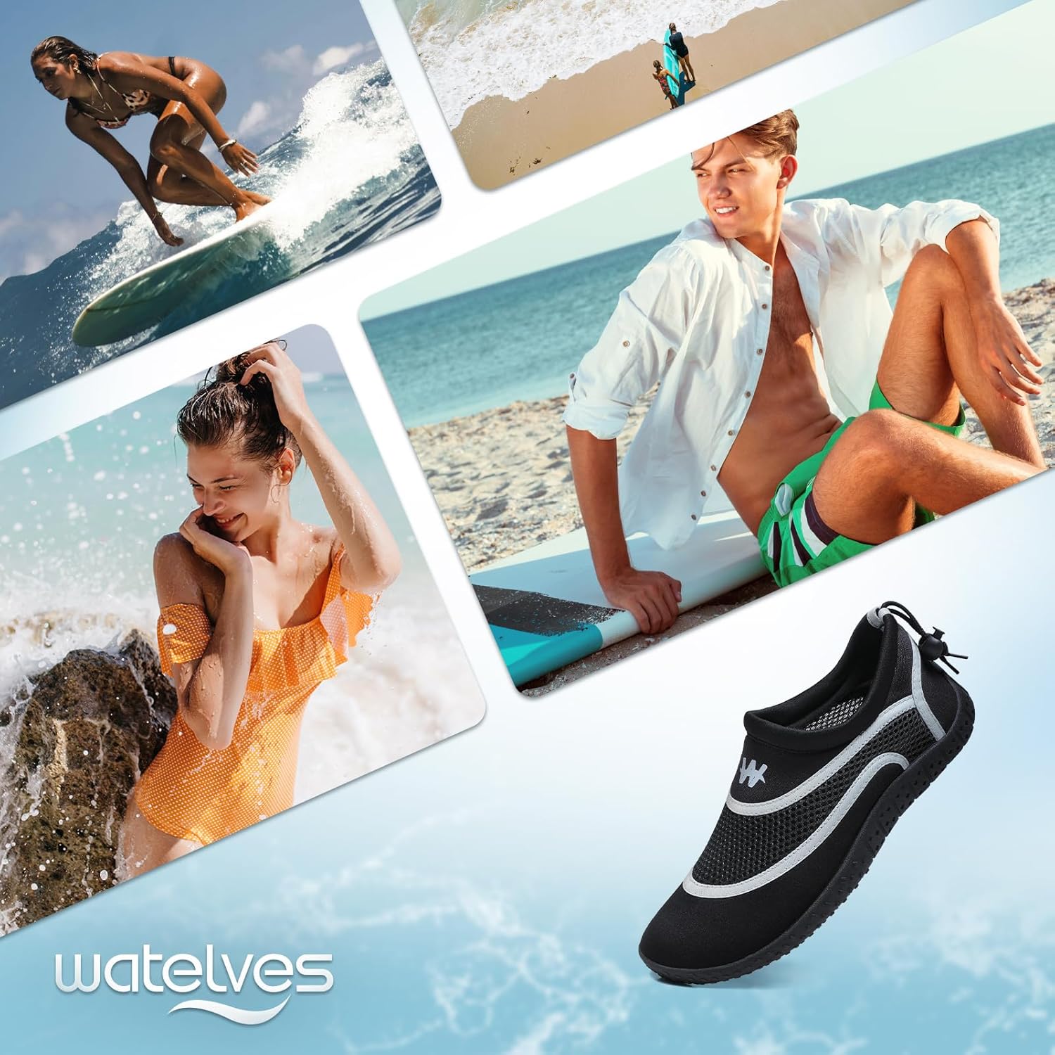 Thumbnail 1 de WateLves Aqua Water Shoes for Men & Women – Quick-Dry, Breathable Beach, Pool & Ocean Sports