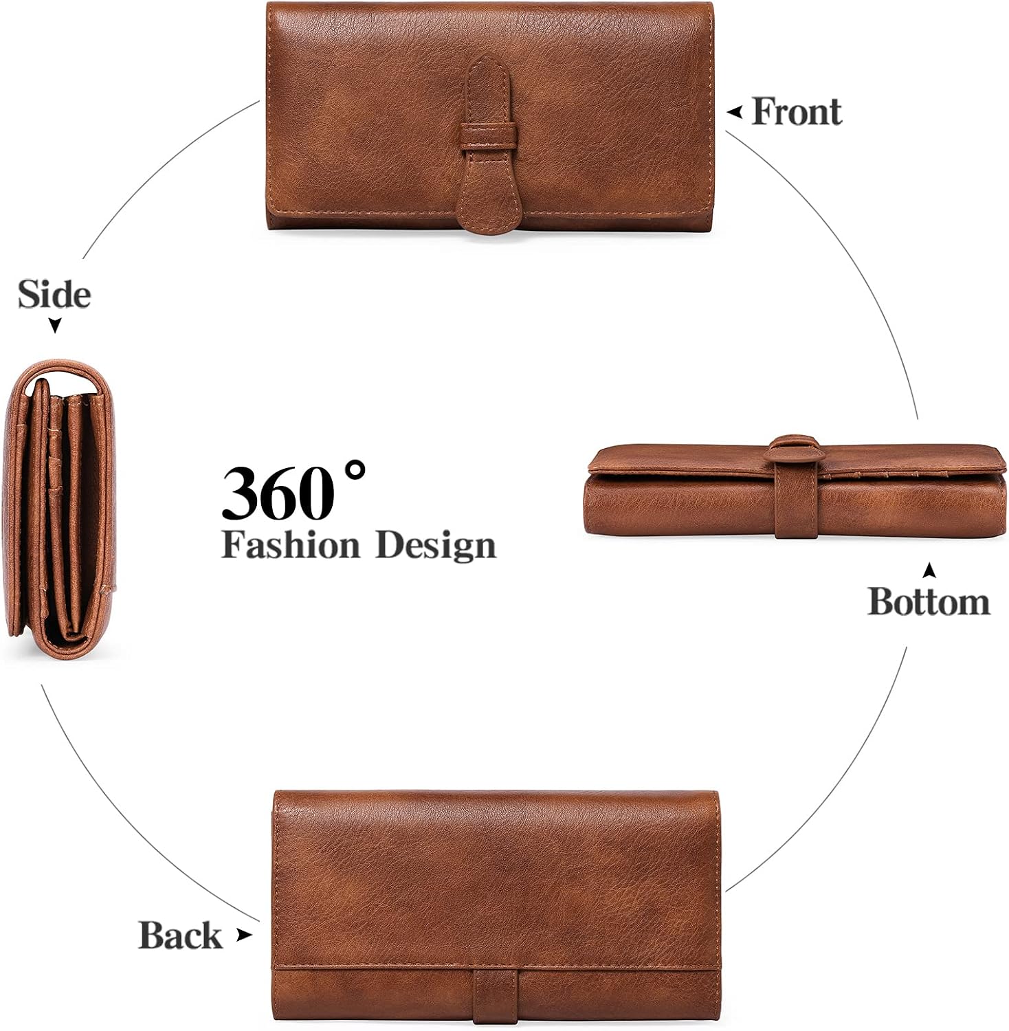 Detalle 1 de GOIACII Damen Geldbörse RFID-Schutz 11 Kartenfächer
