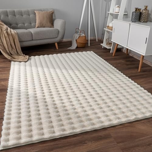 Detalle de Paco Home Tapis de salon crème 120x160 cm ⚙