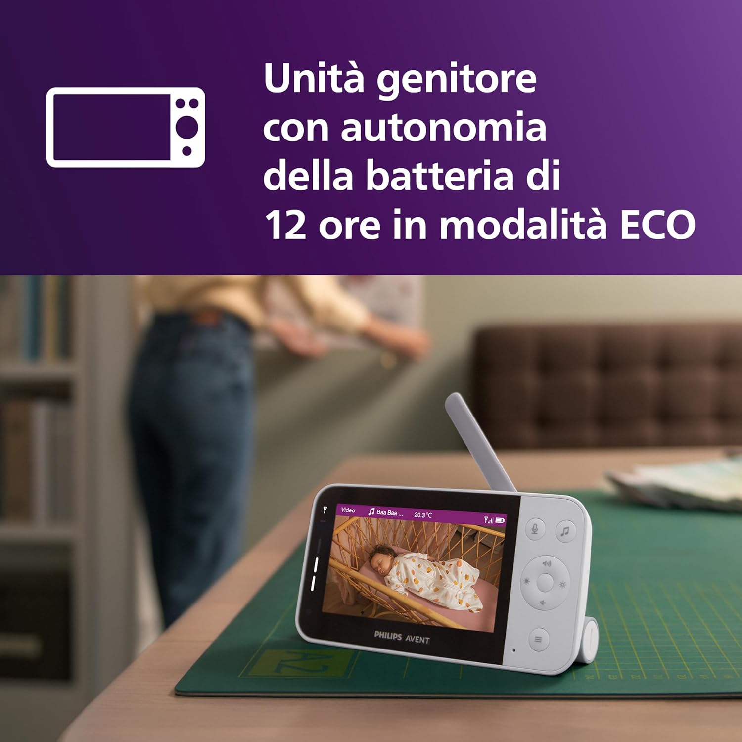 Thumbnail 5 de PHILIPS Avent Connected Baby Monitor SCD951/26: monitoraggio Wi‑Fi con video HD e rilevamento pianto