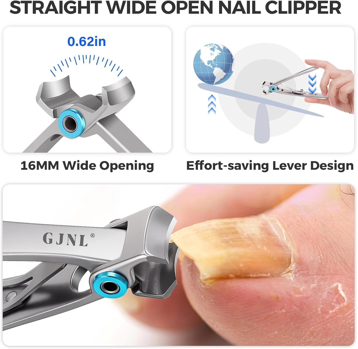 Detalle de Toenail Clippers for Seniors 16mm wide opening ✂