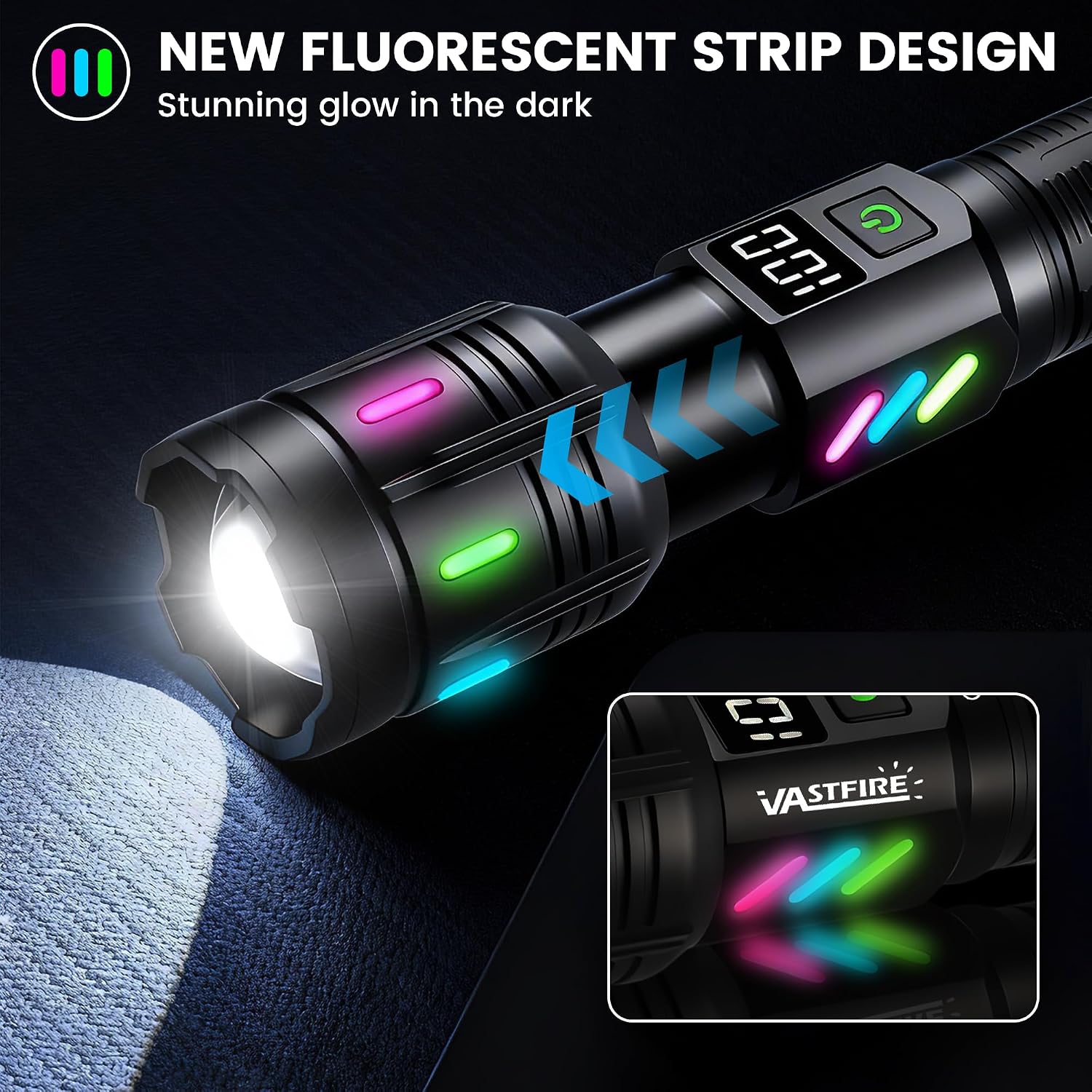 Detalle de VASTFIRE Super Bright Torch 5000ft Range