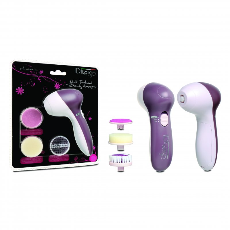 Detalle de Italian Design Limpiador Facial + 3 Cabezales – multiuso para limpieza y masaje facial