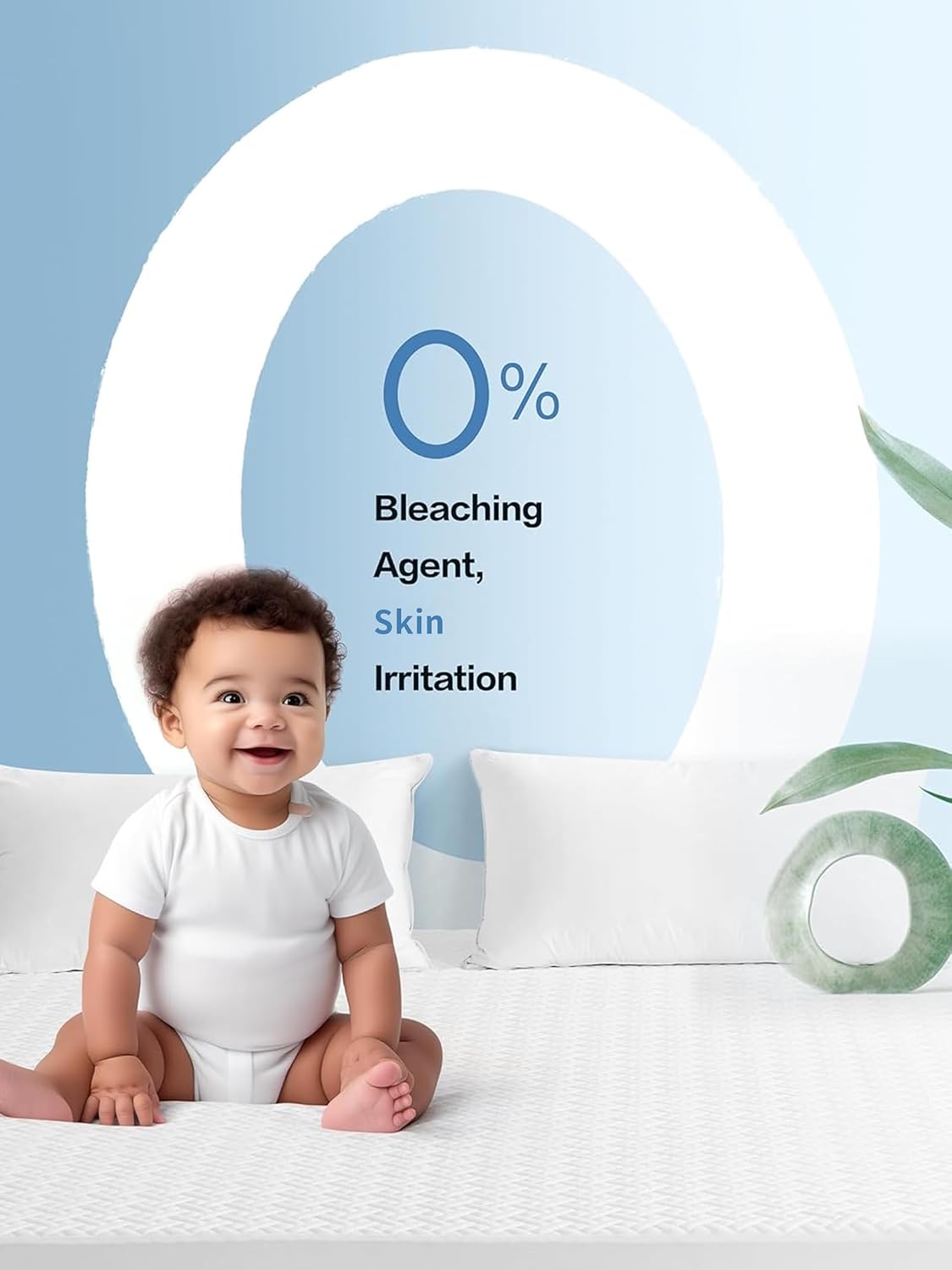 Detalle 2 de Renvix MP0918 Waterproof King Mattress Protector, Bamboo Viscose, Deep Pockets