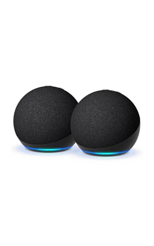Detalle de Echo Dot (Neueste Generation) – 2er-Pack Anthrazit: Smarter WLAN- und Bluetooth-Lautsprecher mit Alexa