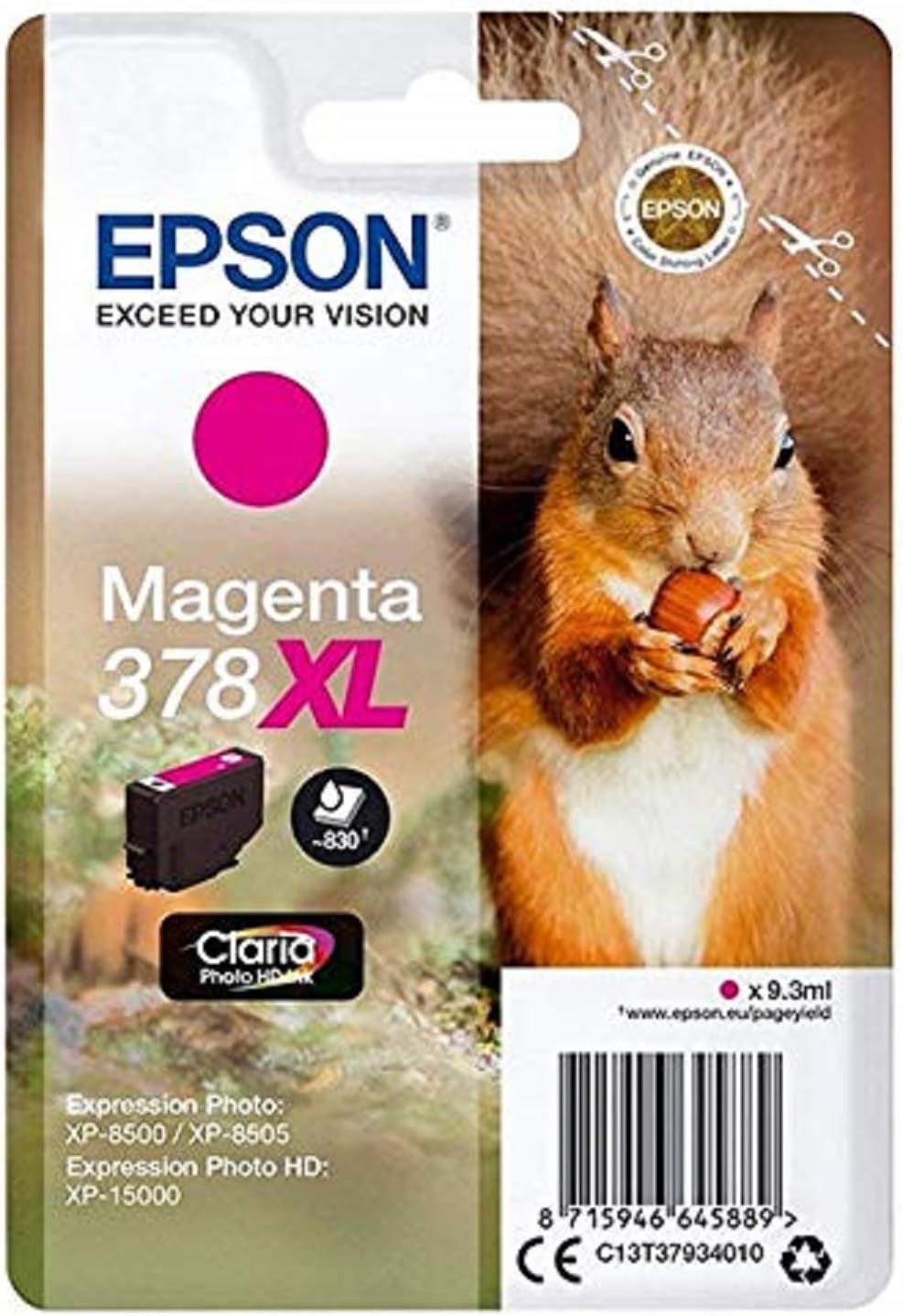 Thumbnail 5 de Epson 378 Scoiattolo Claria Photo HD XL Nero: cartuccia originale getto d’inchiostro