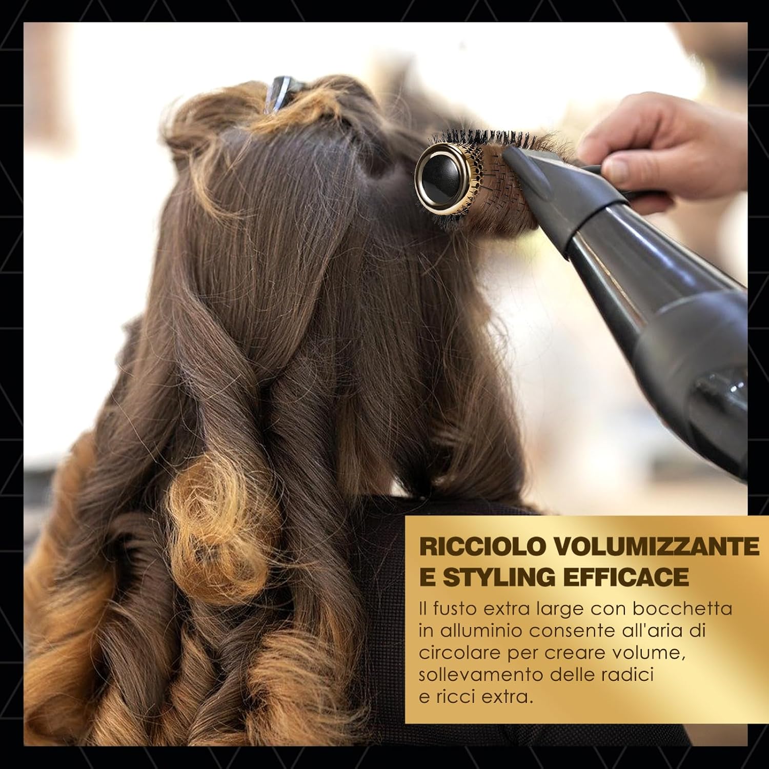 Detalle de Shinlea Spazzola Ricci 33 mm per capelli corti