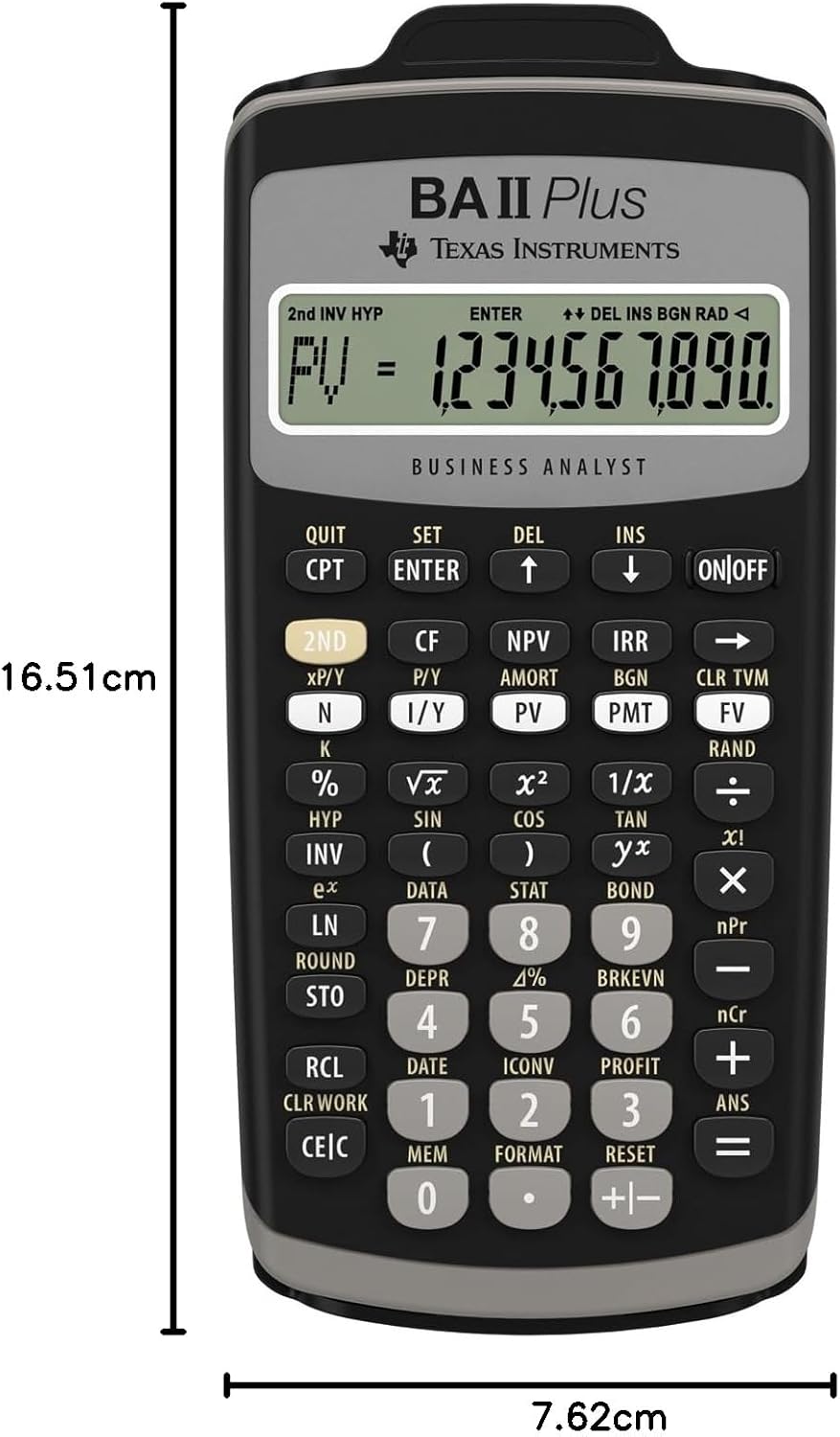 Thumbnail 5 de Texas Instruments TI-BA II Plus – Calcolatrice finanziaria VE=1