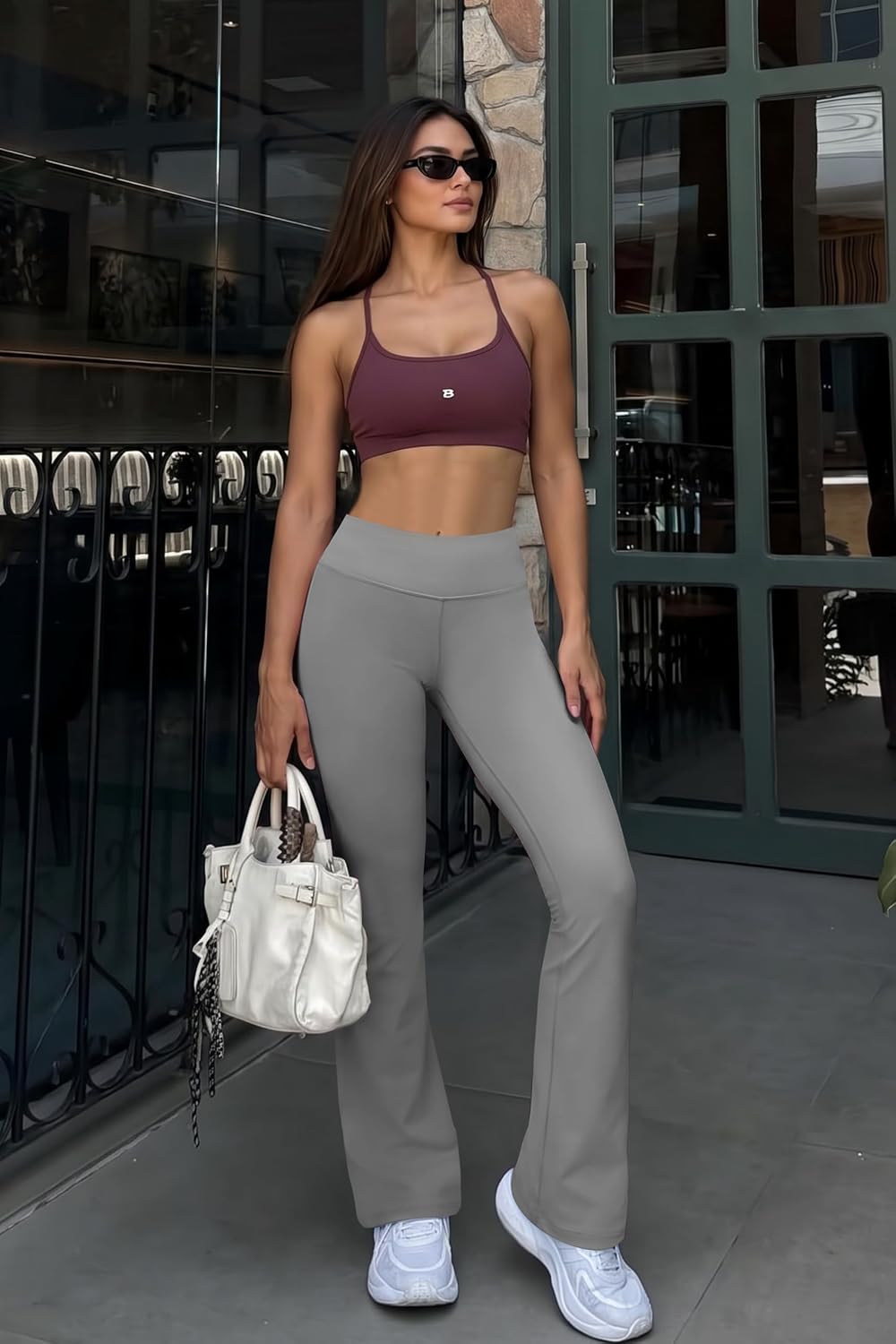 Detalle 1 de AMLEER Yoga Leggings Flare Bootcut