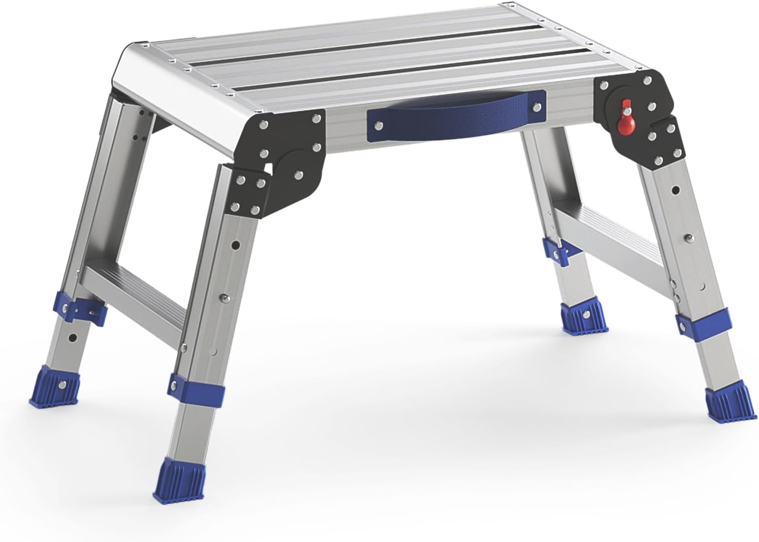 Detalle de Loyoda LSS002 Folding Step Stool, Adjustable Aluminum Platform, 440 lb Capacity