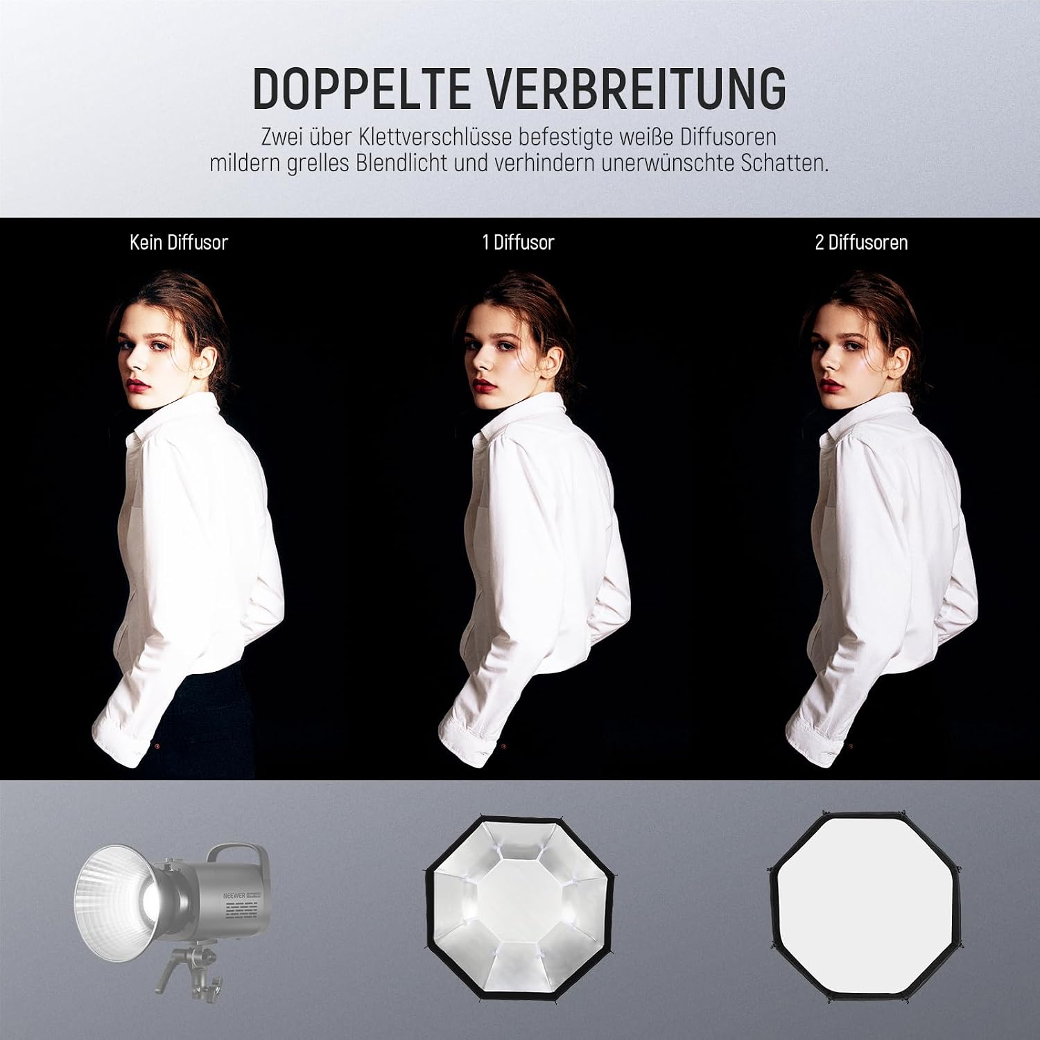 Thumbnail 4 de NEEWER Basics Achteckige Softbox 65 cm