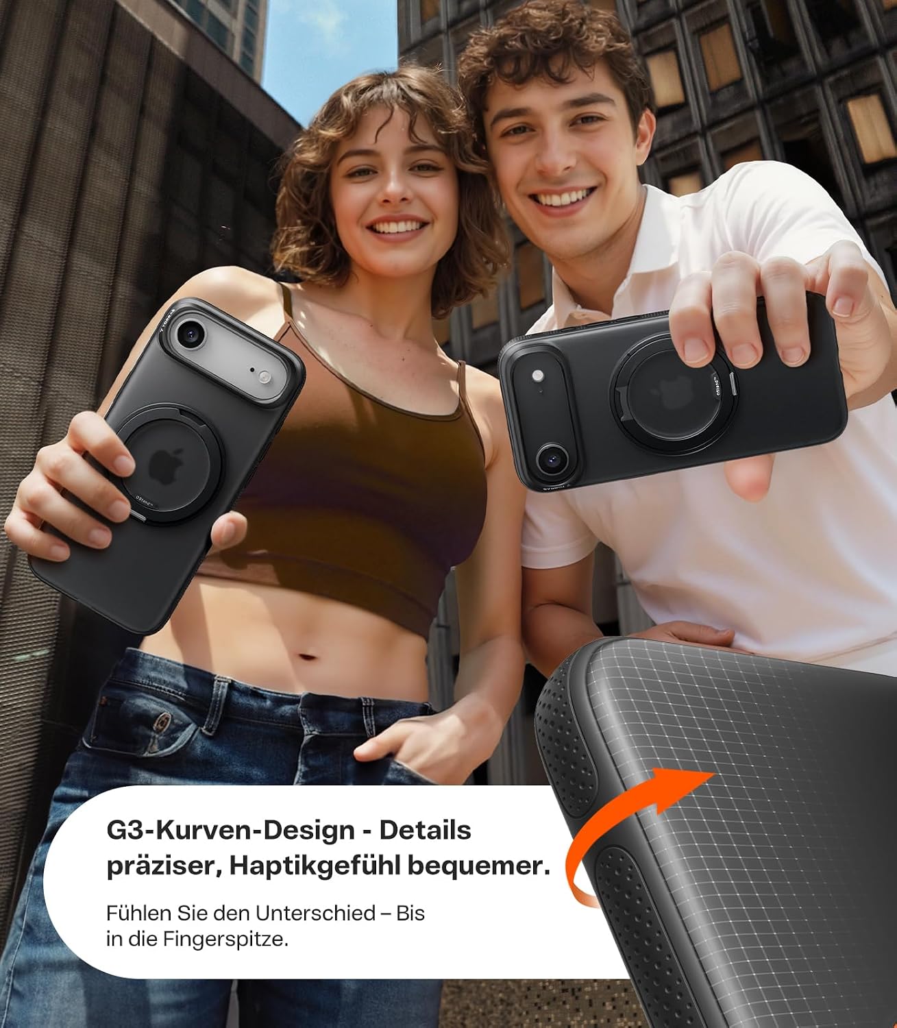 Thumbnail 4 de TORRAS 360° Ostand O3 Fitness für iPhone 17 Air Hülle – Flexibler Magnetischer Ständer mit Militärschutz