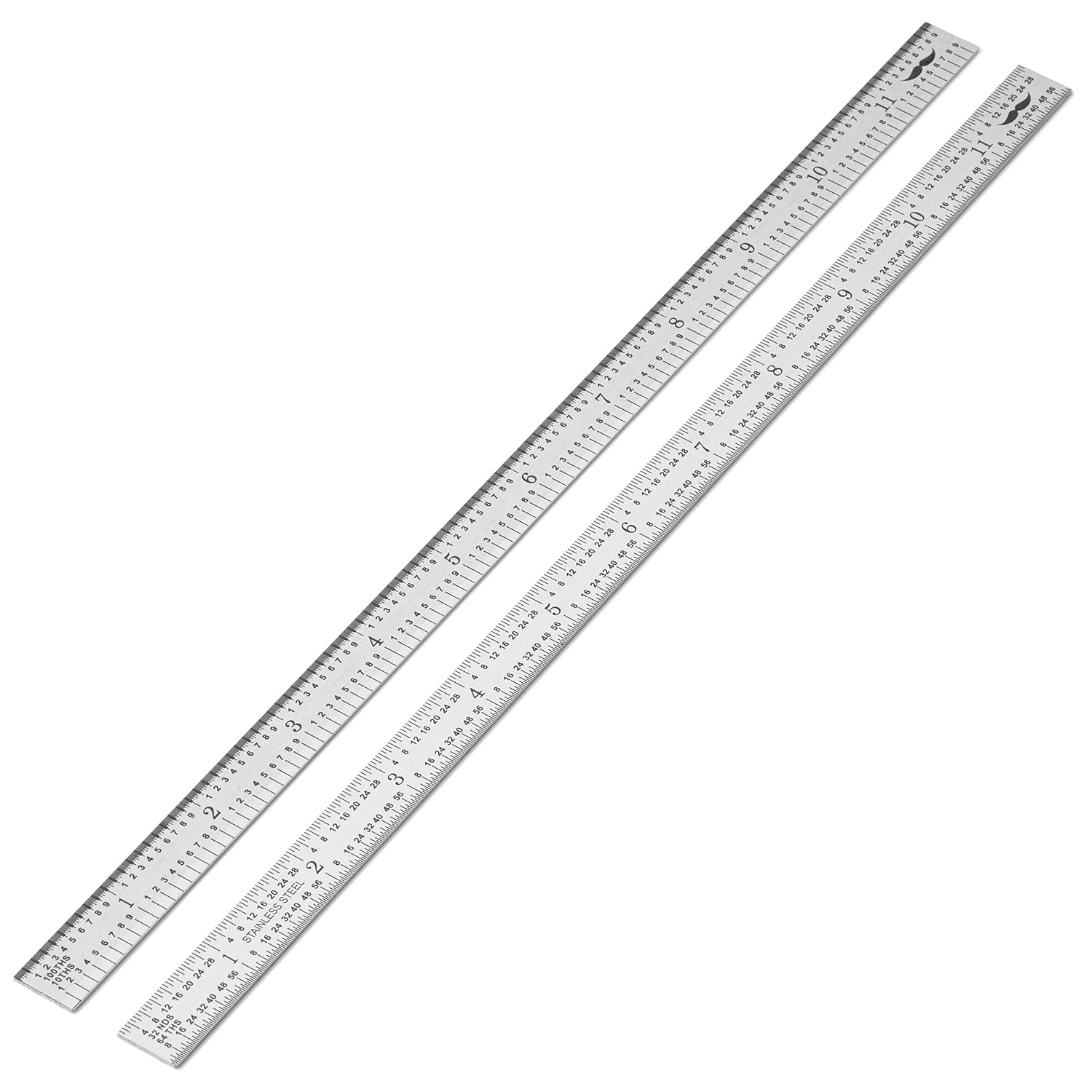 Detalle de Mr. Pen Machinist Ruler Set, 12-Inch Stainless Steel, 2-Pack