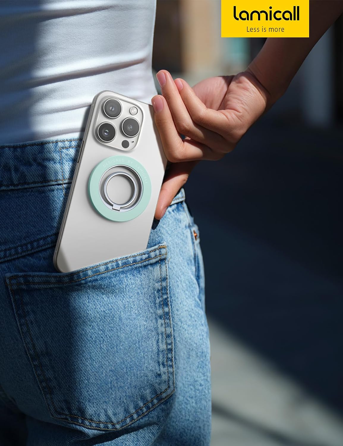 Detalle 2 de Lamicall Magnetic Phone Ring Holder for MagSafe Green
