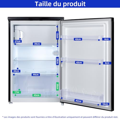 Thumbnail 3 de CHiQ CTT107BC, réfrigérateur une porte noir de 107 L avec compartiment séparé