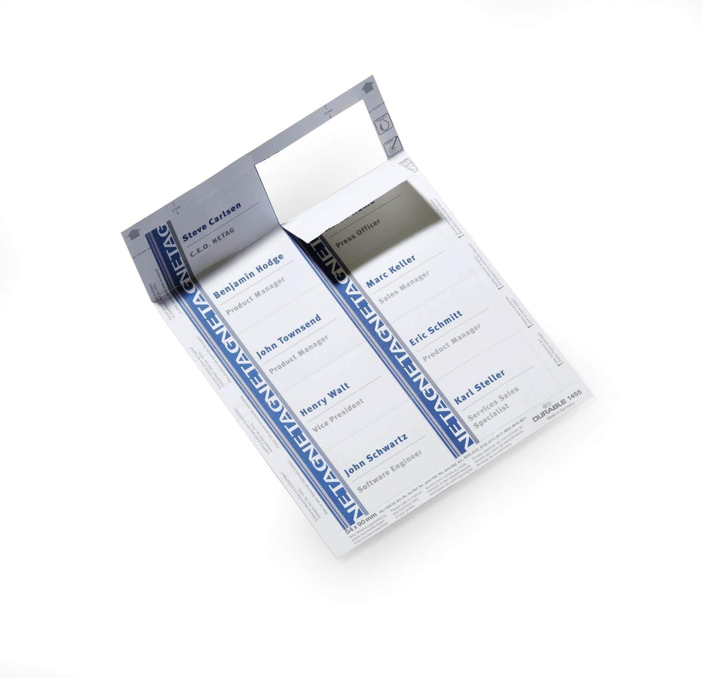 Thumbnail 3 de Durable 145502 Badgemaker: cartoncini inserto 54 x 90 mm, bianco, confezione da 200