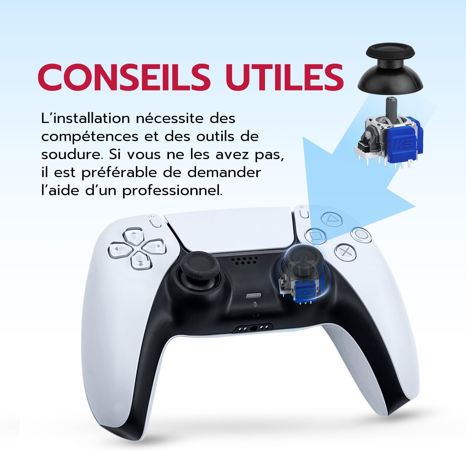 Detalle 2 de Tolesum Kit Réparation joysticks 2 PS5