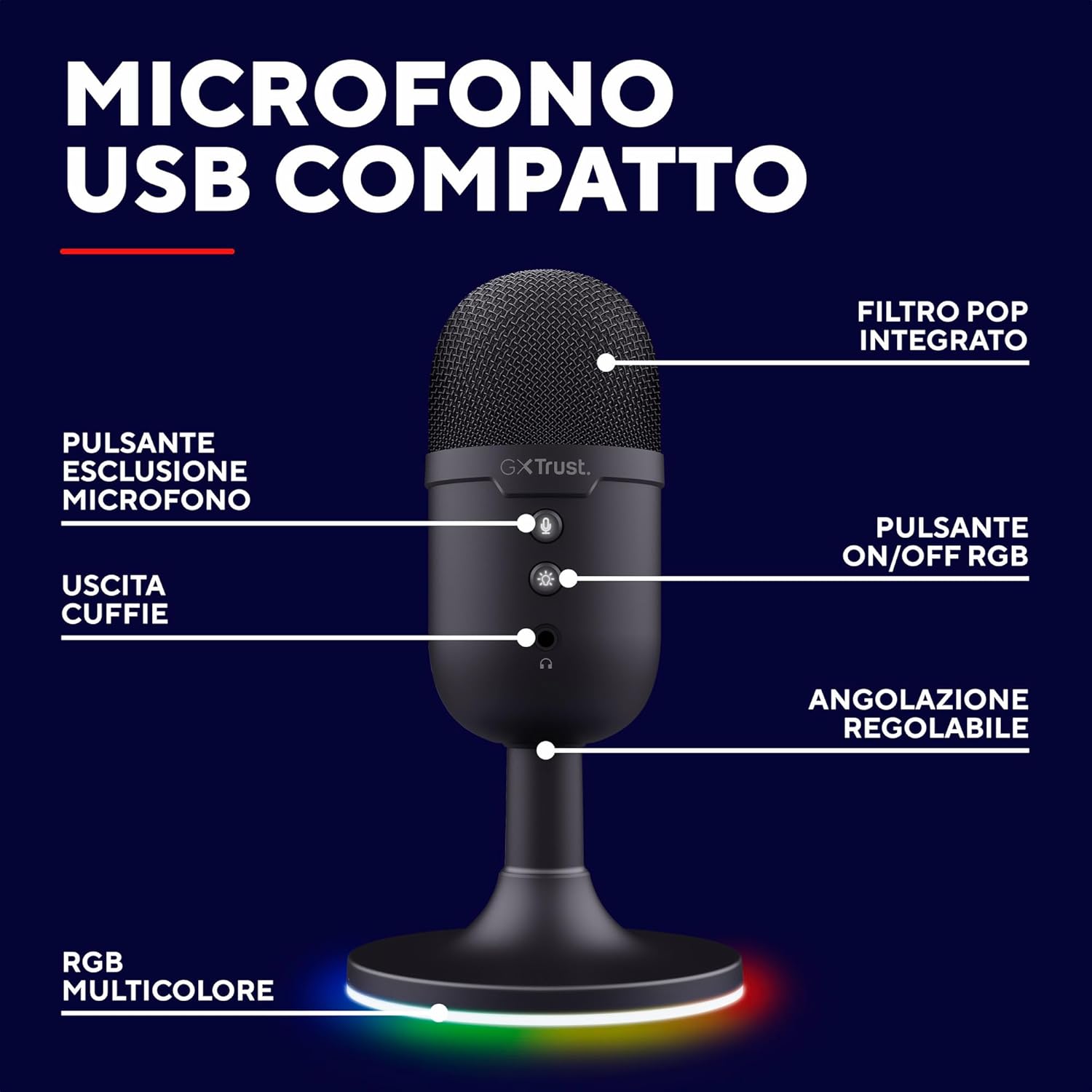 Thumbnail 1 de Trust Gaming GXTrust 236 Yami microfono USB