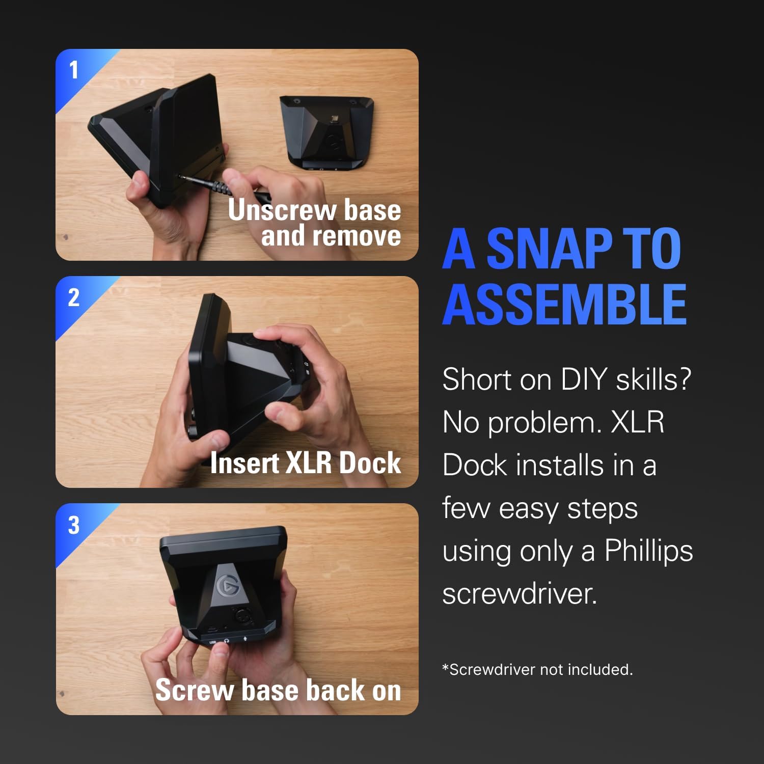 Thumbnail 4 de Elgato XLR Dock MK.2 voor Stream Deck + met 80 dB versterking en DSP-effecten