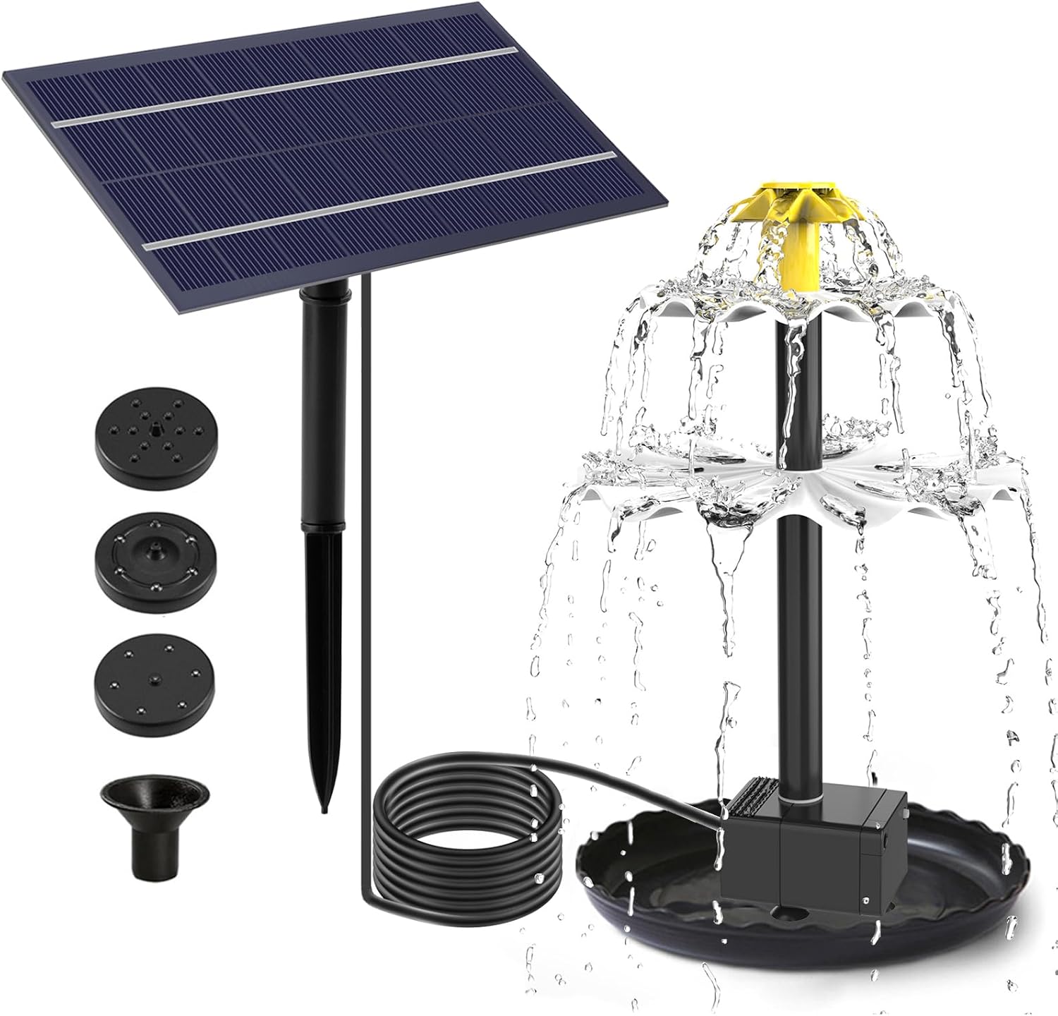 Detalle de Solar-Teichpumpe Außen 2,5W – Springbrunnen und Vogelbad-Dekoration