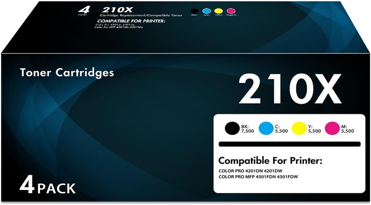 Thumbnail 6 de WOWTONER 410X Compatible Toner Cartridges, CF410X/CF411X/CF412X/CF413X 4-Pack