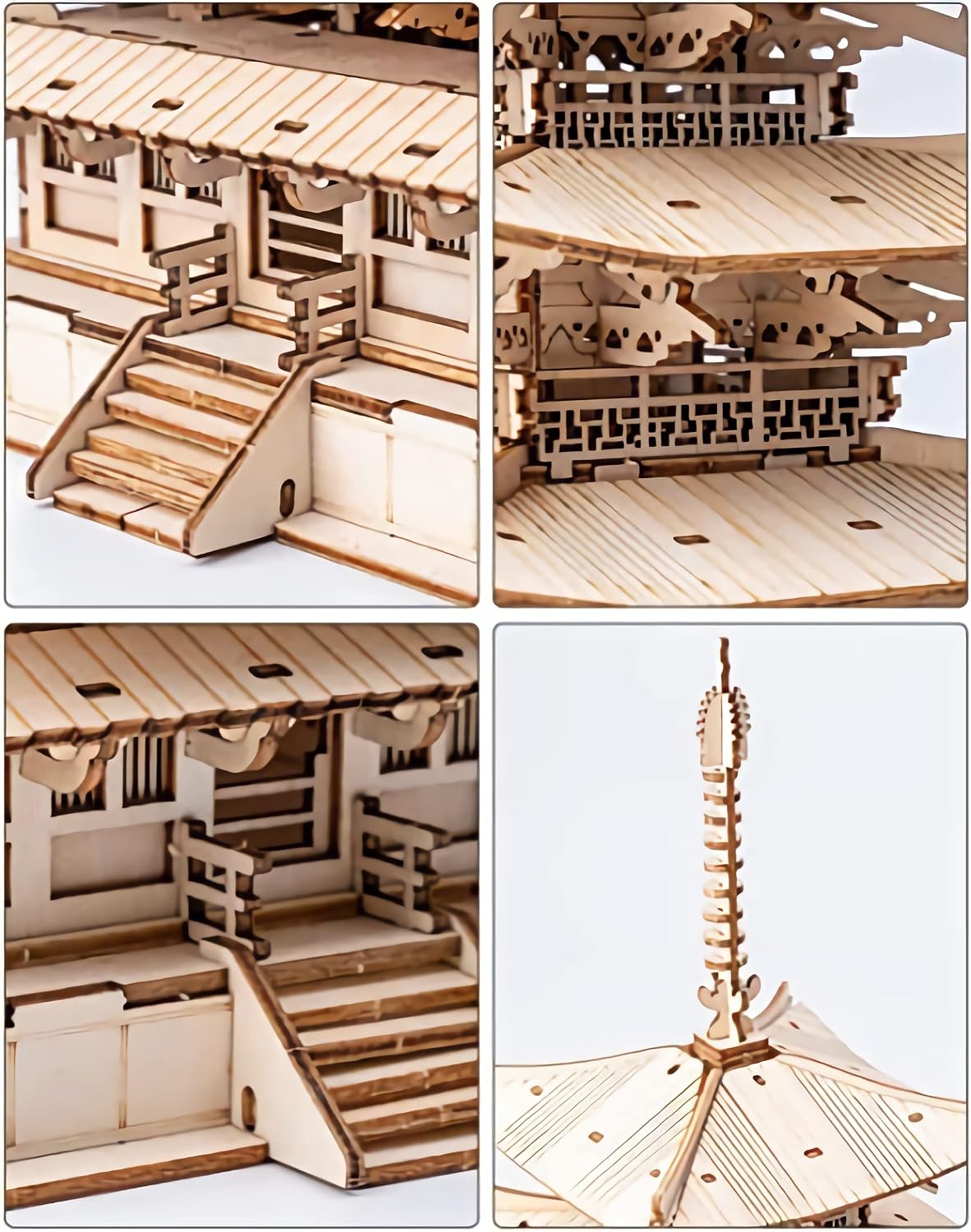 Thumbnail 4 de Rolife Puzzle 3D Pagoda de 5 Pisos 🏯 Juego de Construcción Decorativo