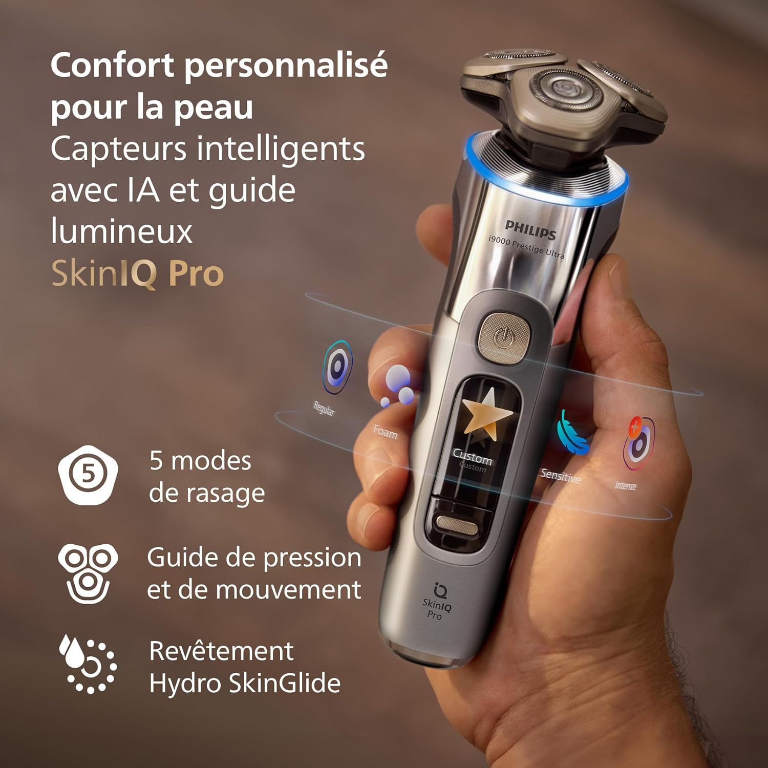 Thumbnail 6 de Philips Rasoir i9000 Prestige Ultra, Skin IQ Pro, 5 modes