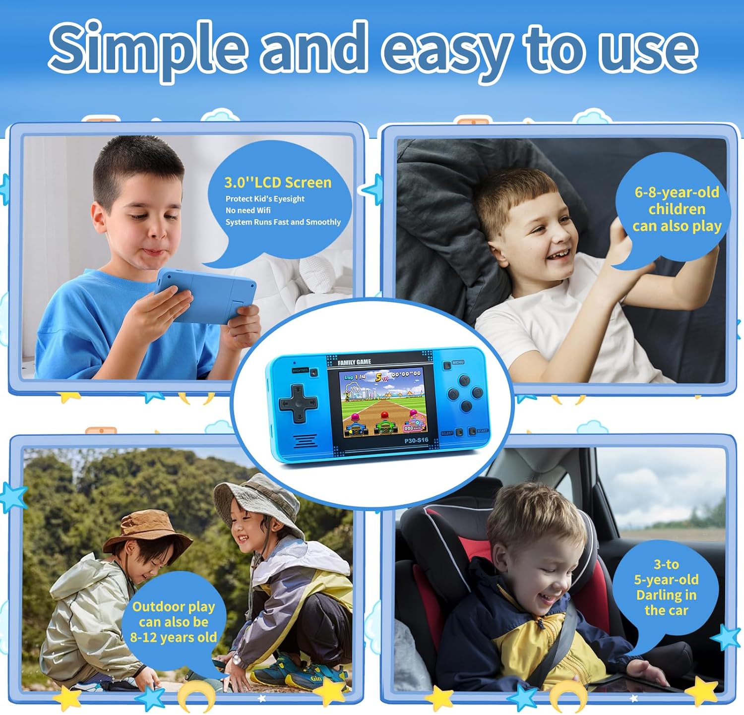 Thumbnail 4 de P30S handheld game console 3.0-inch