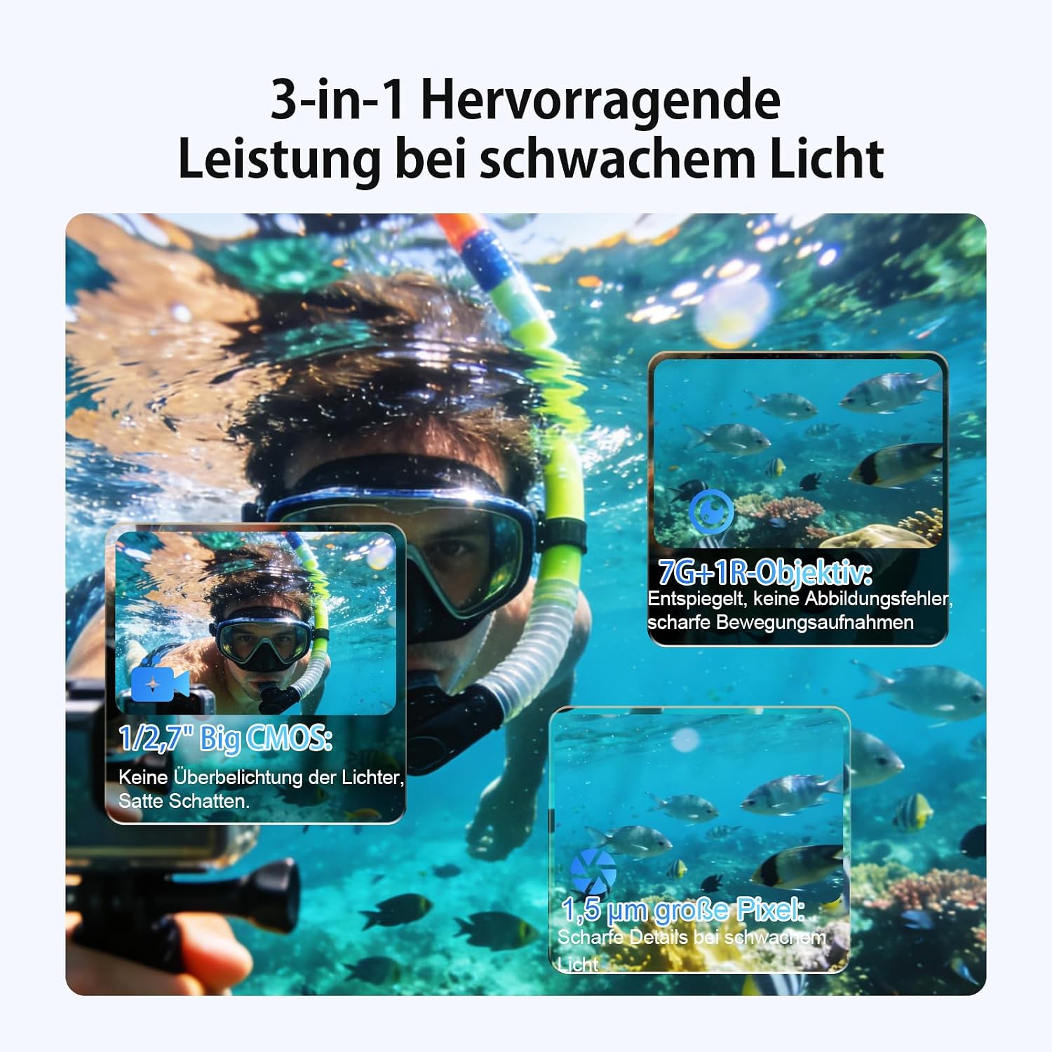 Detalle 2 de SVBONY SVGo3 4K Unterwasserkamera 128 GB