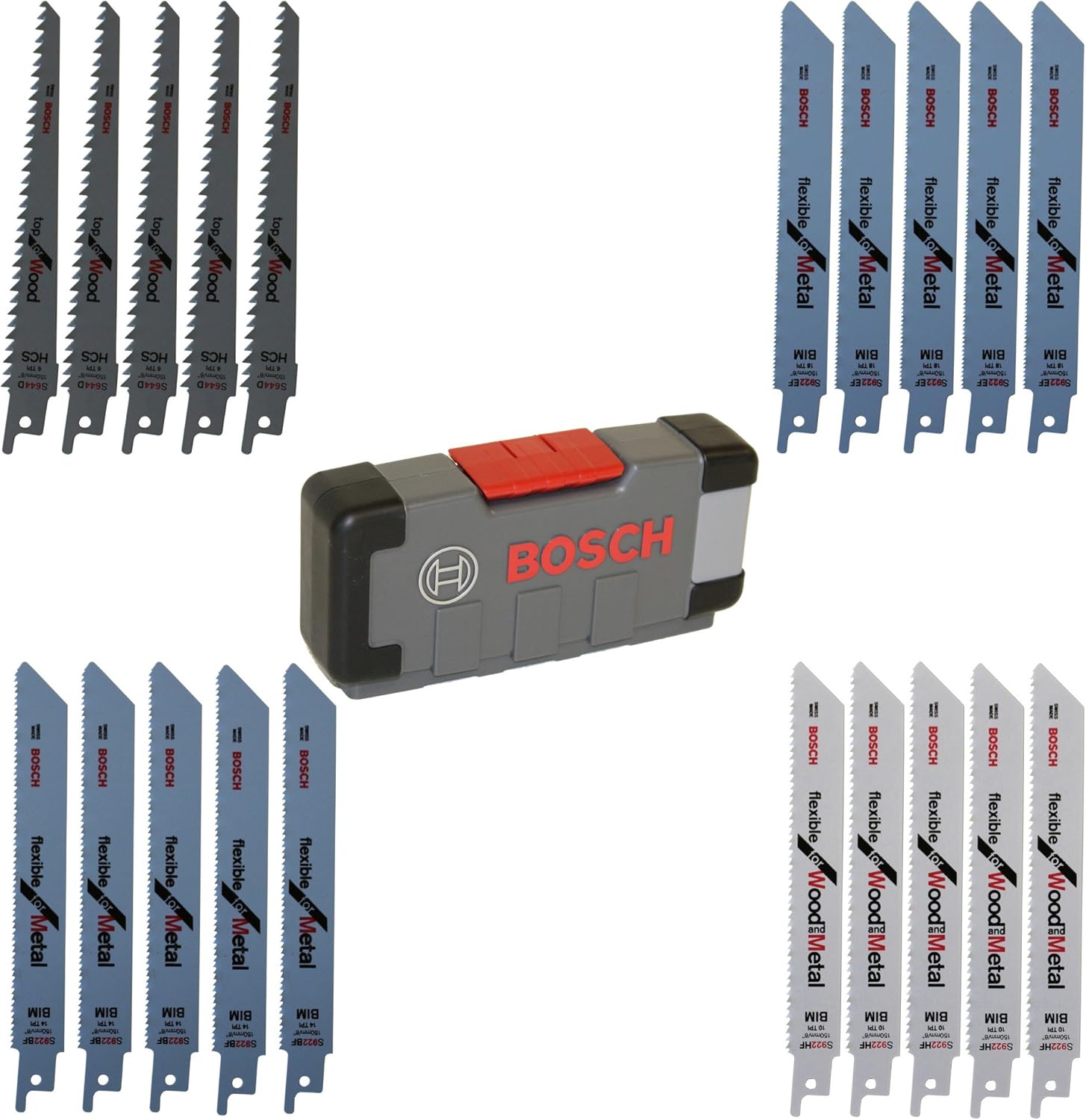 Thumbnail 6 de Bosch Accessories 15 pièces Lames de scie sabre pour bois et métal Toughbox (15 lames, 150 mm)