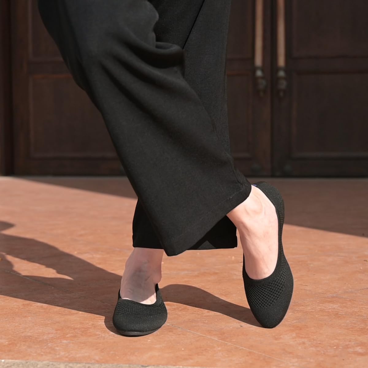 Thumbnail 1 de Puxowe Women’s Knit Ballet Flats: Slip-On Comfort for Everyday Wear