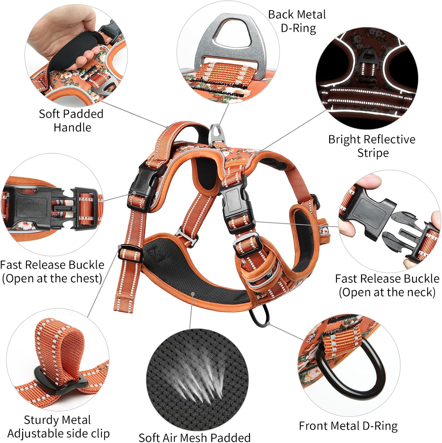 Detalle 1 de HEELE Dog Harness No Pull L