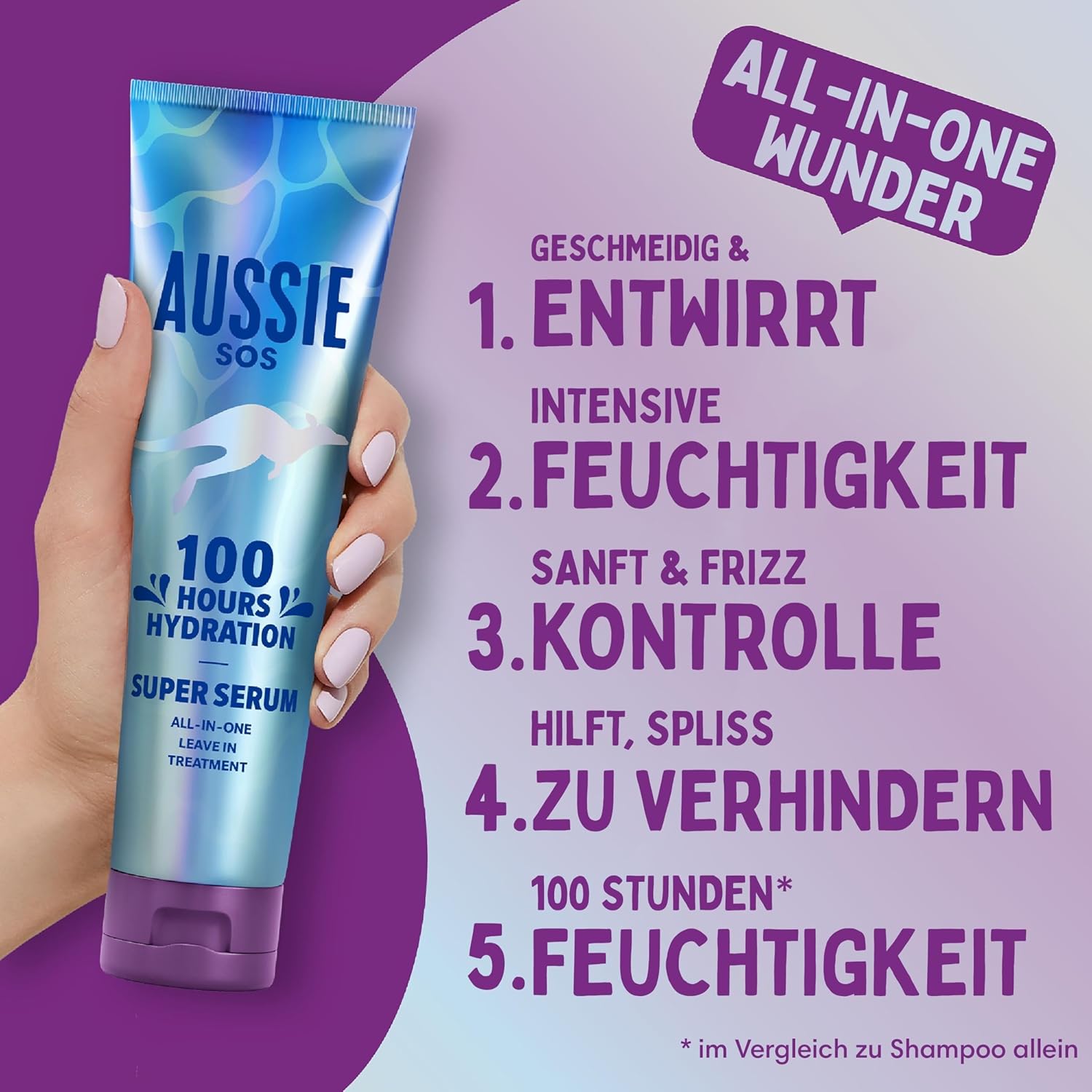 Thumbnail 1 de Aussie SOS Super Serum All-in-One Leave-in Pflege (160 ml) – Feuchtigkeit, Glanz & Anti-Frizz