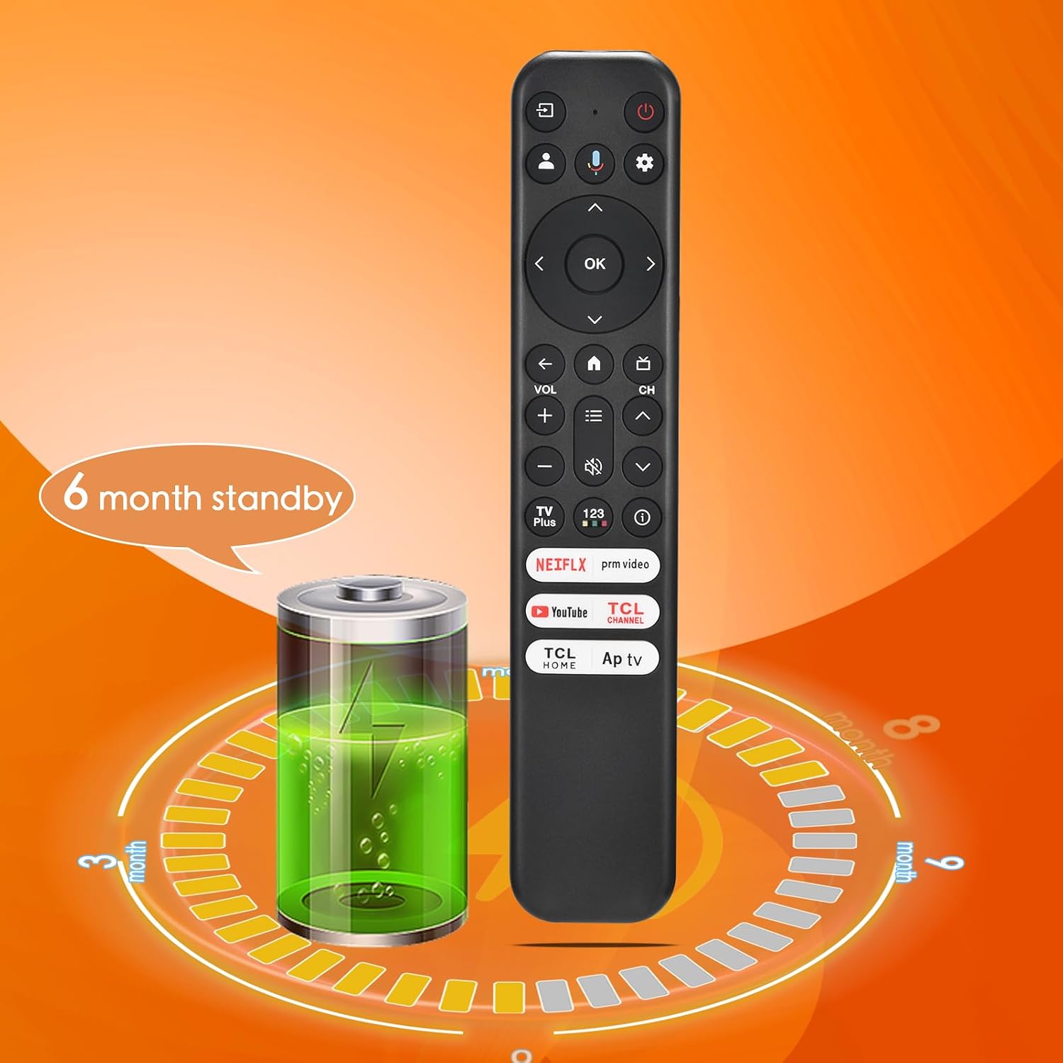 Thumbnail 6 de Replacement for TCL RC813 Google Smart TV Universal Remote with Voice Control