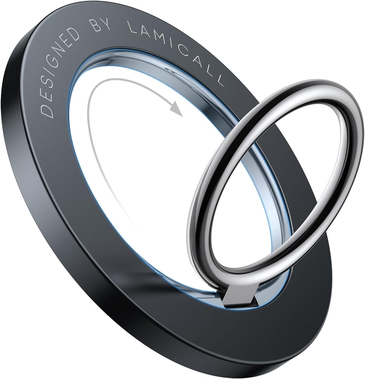 Detalle de Lamicall RS06-EU-B Magnetic Phone Ring Grip, 360° Rotating, Black