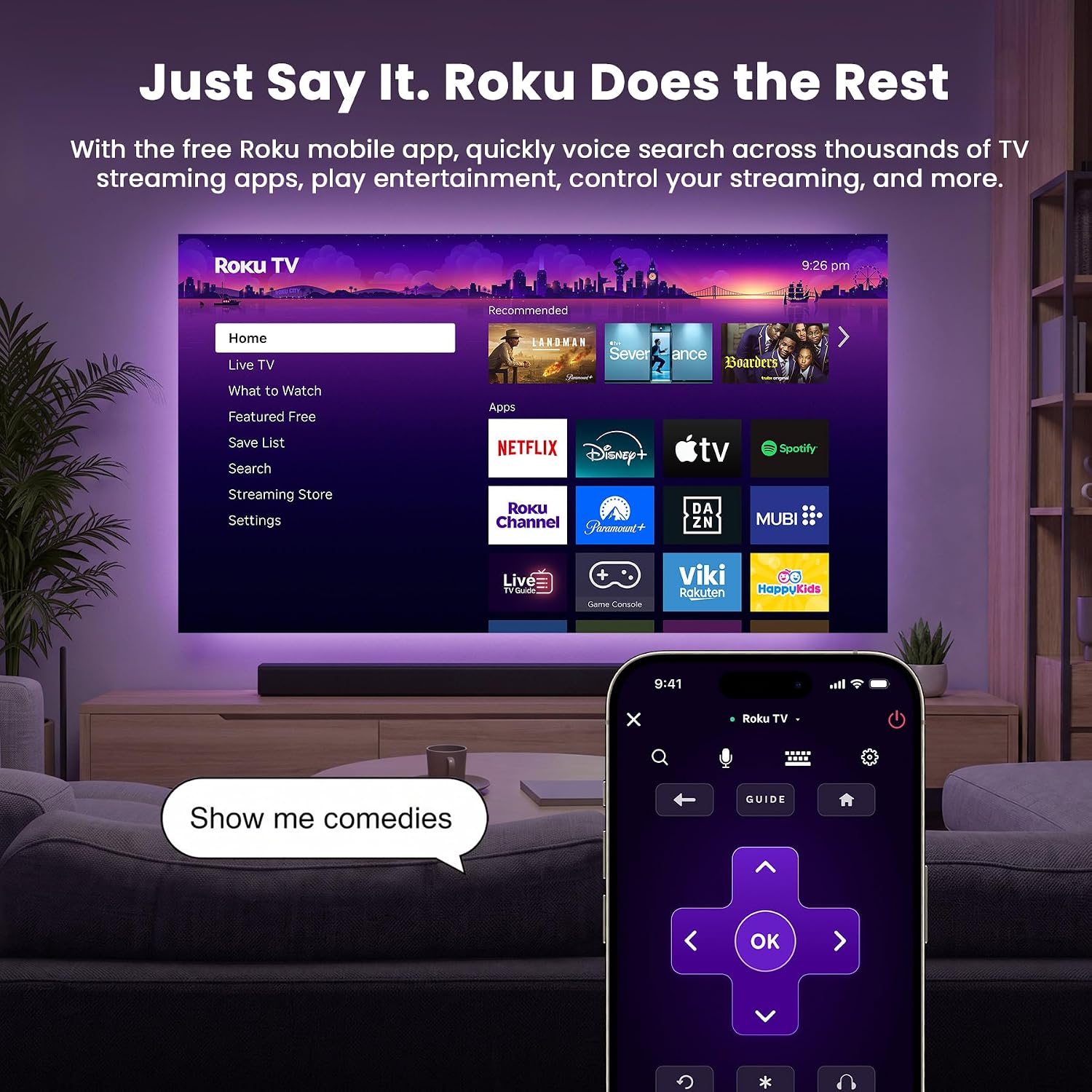Thumbnail 5 de HAPPRUN K200 Series Roku Smart Projector, 720p, Wi-Fi and Bluetooth