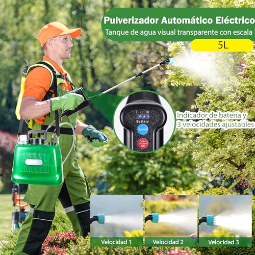 Detalle 2 de DOUBFIVSY 5L Pulverizador Eléctrico 🌱