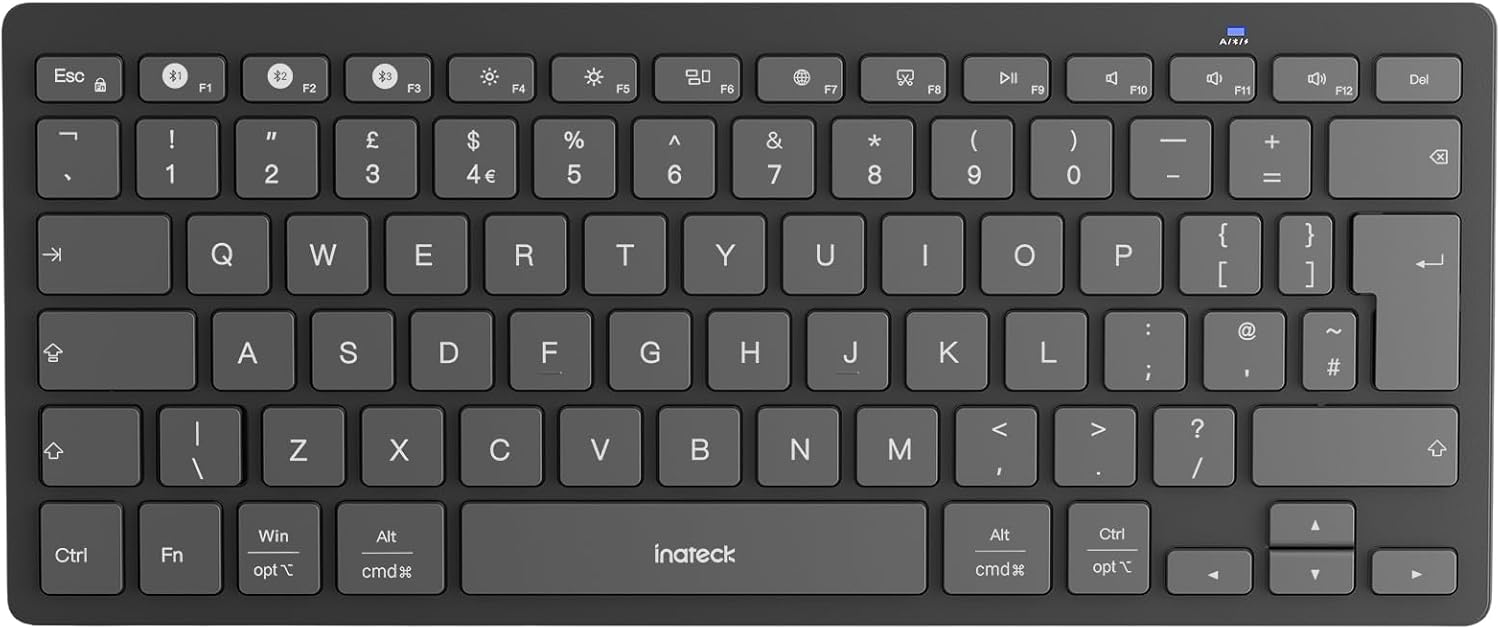 Detalle de Inateck KB01003 Bluetooth multi-device keyboard 3‑device compact