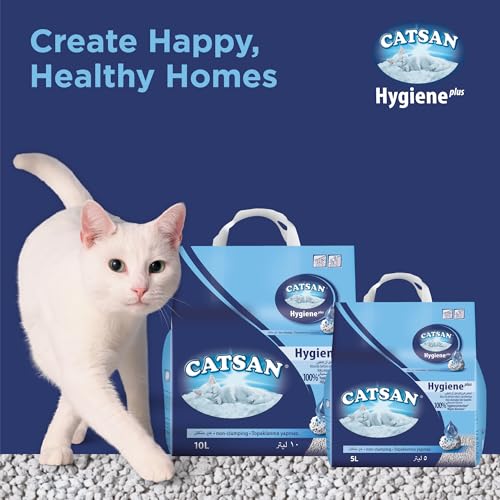 Detalle 2 de Catsan Hygiene Plus - Litière minérale non agglomérante 10L (Lot de 4) pour chat