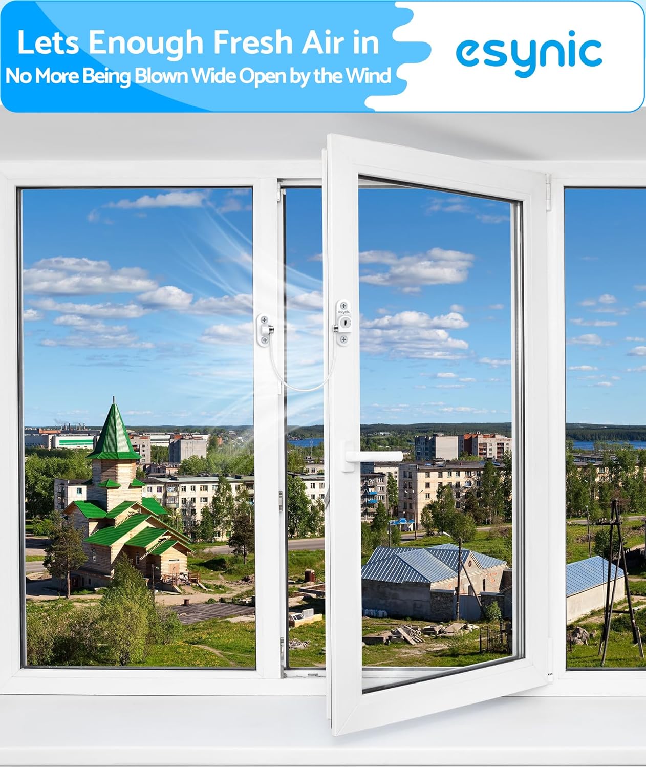 Thumbnail 5 de eSynic Window Safety Restrictors (4 Pack) with Keys – Window opening restrictor for PVC, wood or aluminium