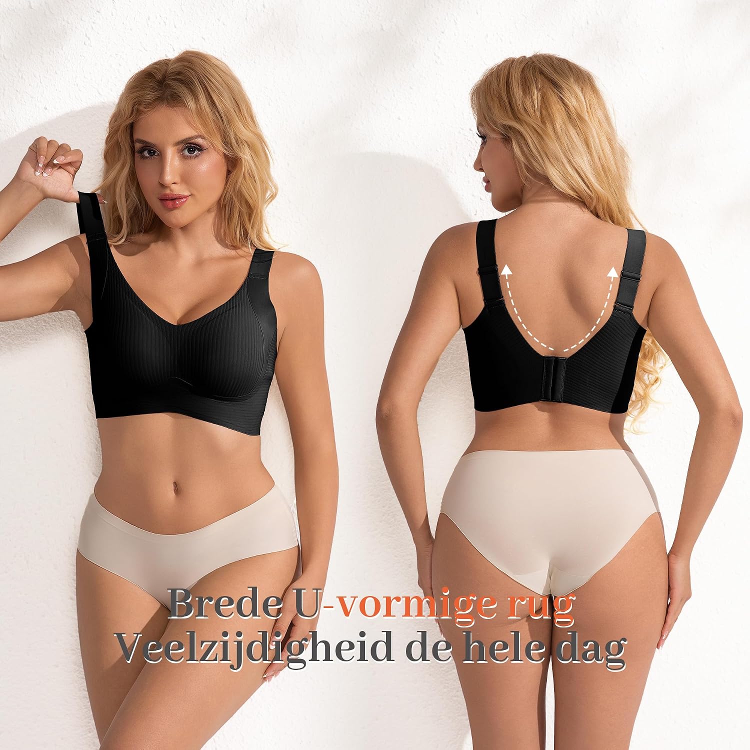 Thumbnail 6 de Fittingirls minimizer-bh voor grote borsten, draadloos met volledige bedekking