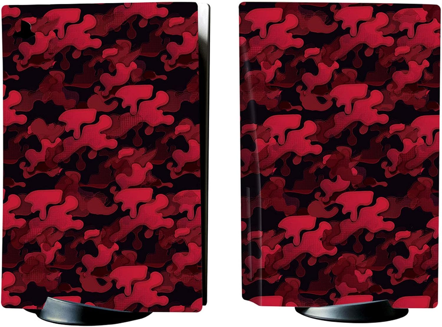 Thumbnail 6 de PlayVital Black Red Camouflage Full Set Skin Decal for PS5 Console Disc Edition