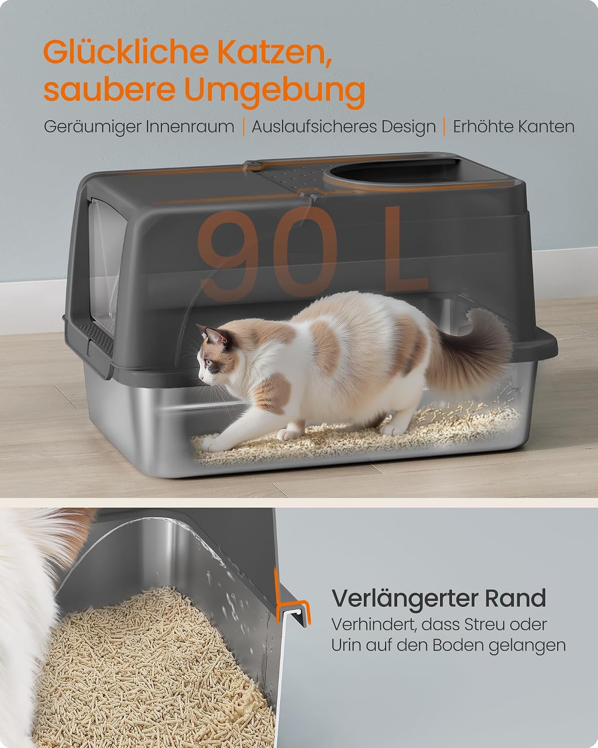Detalle 2 de Feandrea PPT005BH01 XL Katzenklo 61×41×36,5 cm 🐾